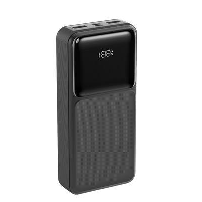 Tragbare Kabelstrombank schwarz 20000mAh Typ C Kabelstrombank