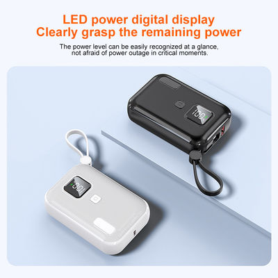 Portable Mini Power Bank 10000mAh 22,5 Watt PD mit PD22,5 Watt Eingang und 21700 Batterietypen