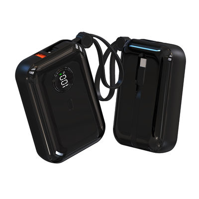 Ein guter Preis. Feuerdichte ABS PC Universal 10000mah Power Bank mit eingebauten Kabeln Online