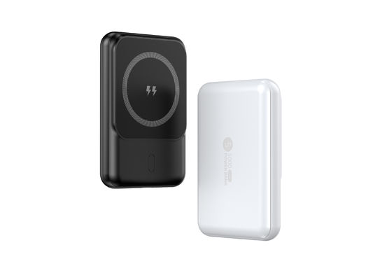 Wireless Magnet Power Bank 5000mah Li-Polymer-Batterie Aufladen 12V-1.67A Ausgang Feuerschutz ABS PC
