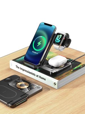 Ein guter Preis. Kompakte Größe 3 in 1 drahtlose Ladestation / Pad W / Typ C-Kabel Online