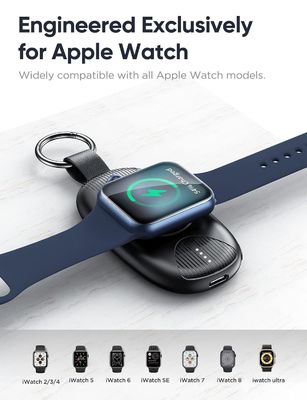 Stylische Smartwatch Power Bank Typ C Mobile Power Bank 1000mAh 5V/1A Ausgang