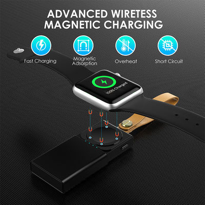 Ein guter Preis. Schwarze Kunststoff Mini-Power Bank Iwatch-Ladegerät Universelle Kompatibilität mit Lithium-Ionen-Batterie Online