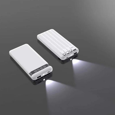 Universelle Kompatibilität Außenstrombank 10000mAh mit eingebautem Kabel und Blitz-Ausgang